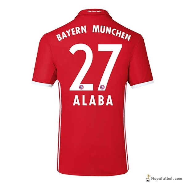 Camiseta Bayern de Múnich Replica Primera Ropa Alaba 2016/17 Rojo